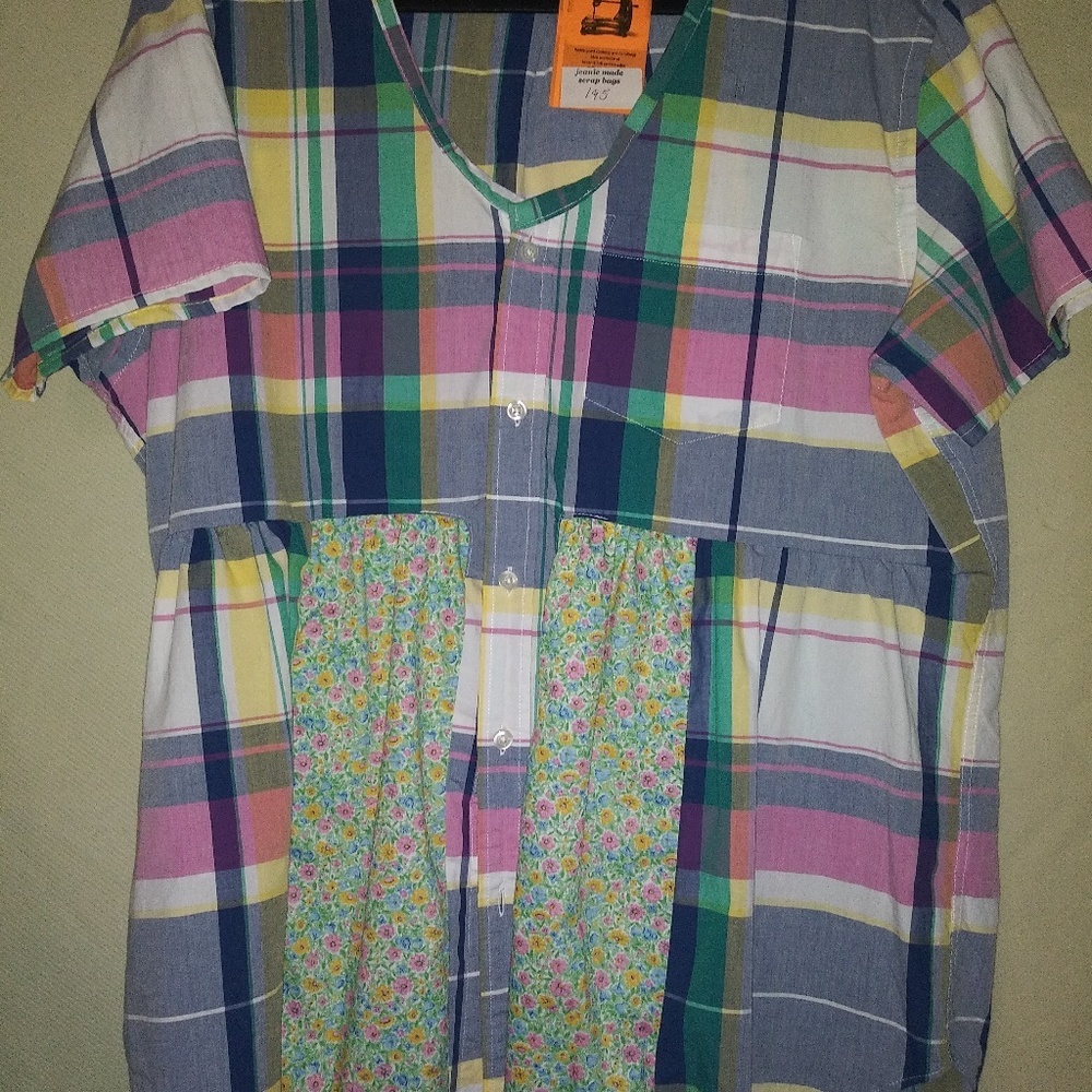 195 jeaniemade scrapwear size X Large tunic - Picture 2 of 3